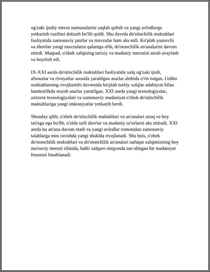 O'ZBEK DOSTINCHILIK MAKTABLARI VA DOSTONCHILIK AN'ANALARI 4
