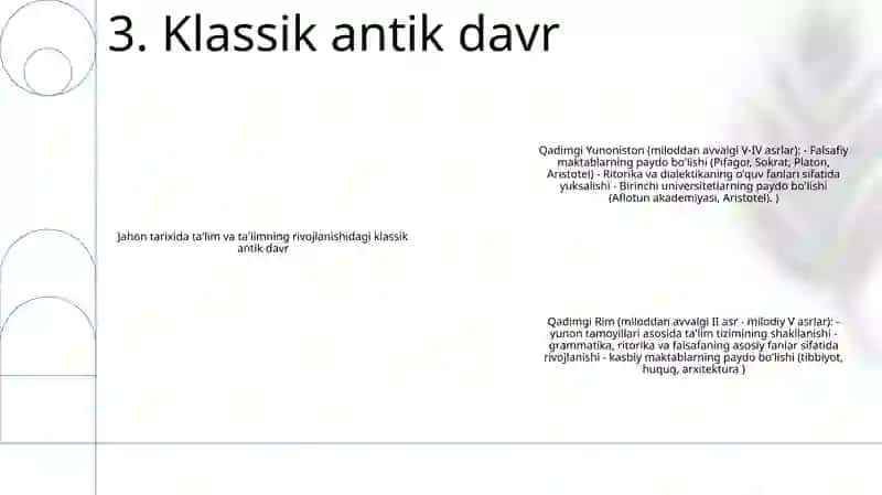 Insoniyat Tarixida Tarbiya Va Ta’Limning Rivojlanish Bosqichlari 4