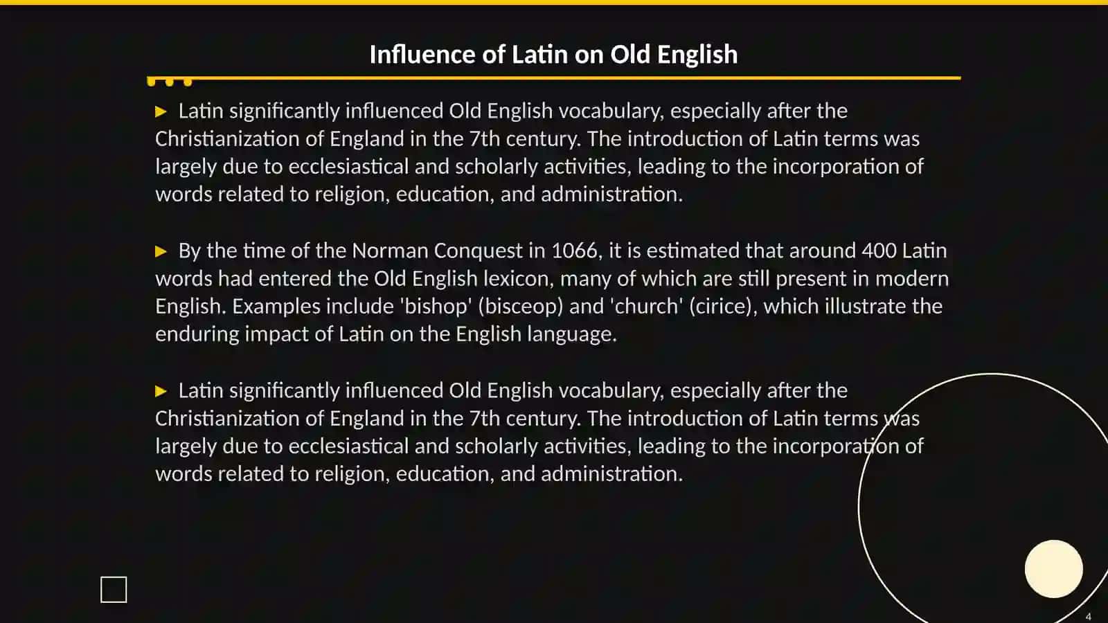 Old english vocabulary 4