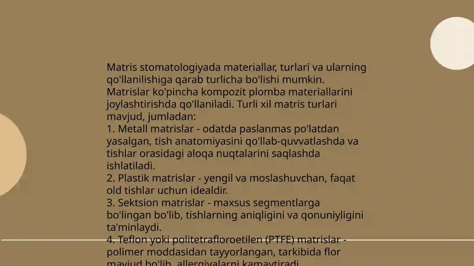 Stomatologiya matrisa haqida malumot 4