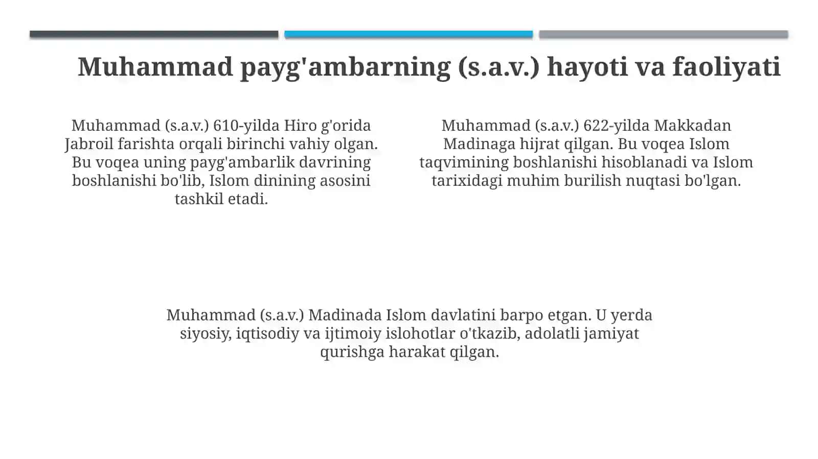 Islomning paydo bo'lishi va rivojlanishi 4