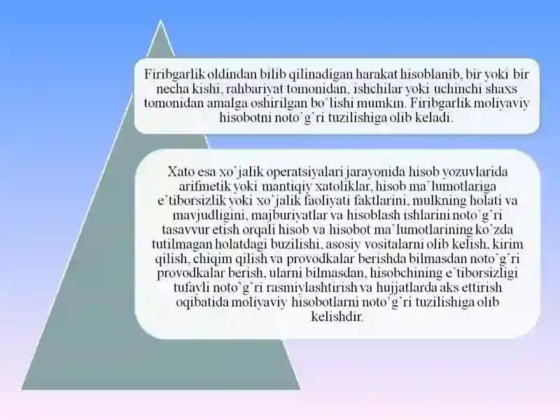 Auditorlik tekshiruvida firibgarlikni aniqlash 4