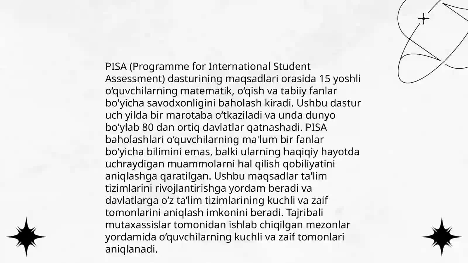 PISA xalqaro baholash dasturi 4