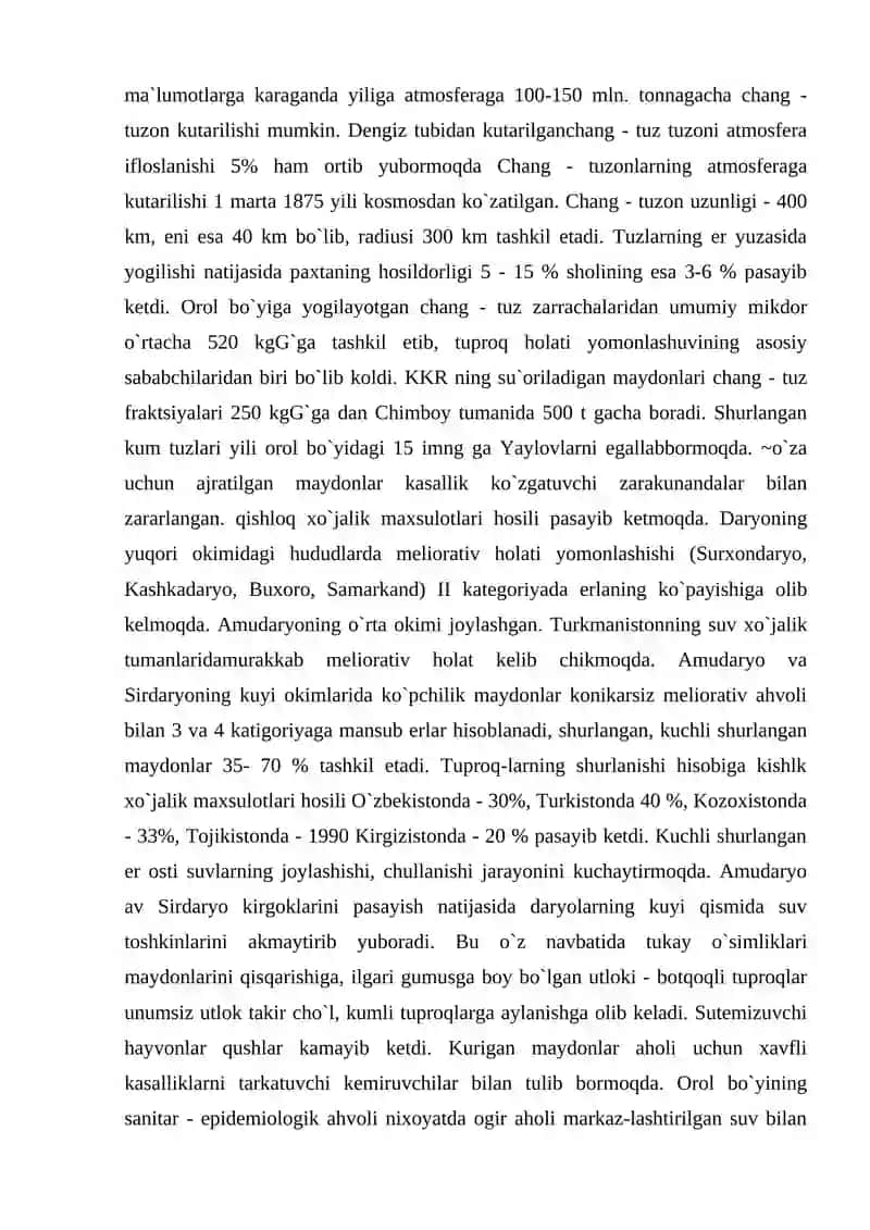 Orol Dengiz Havzasi Ekoturizm Resurslarini O‘rganish 4