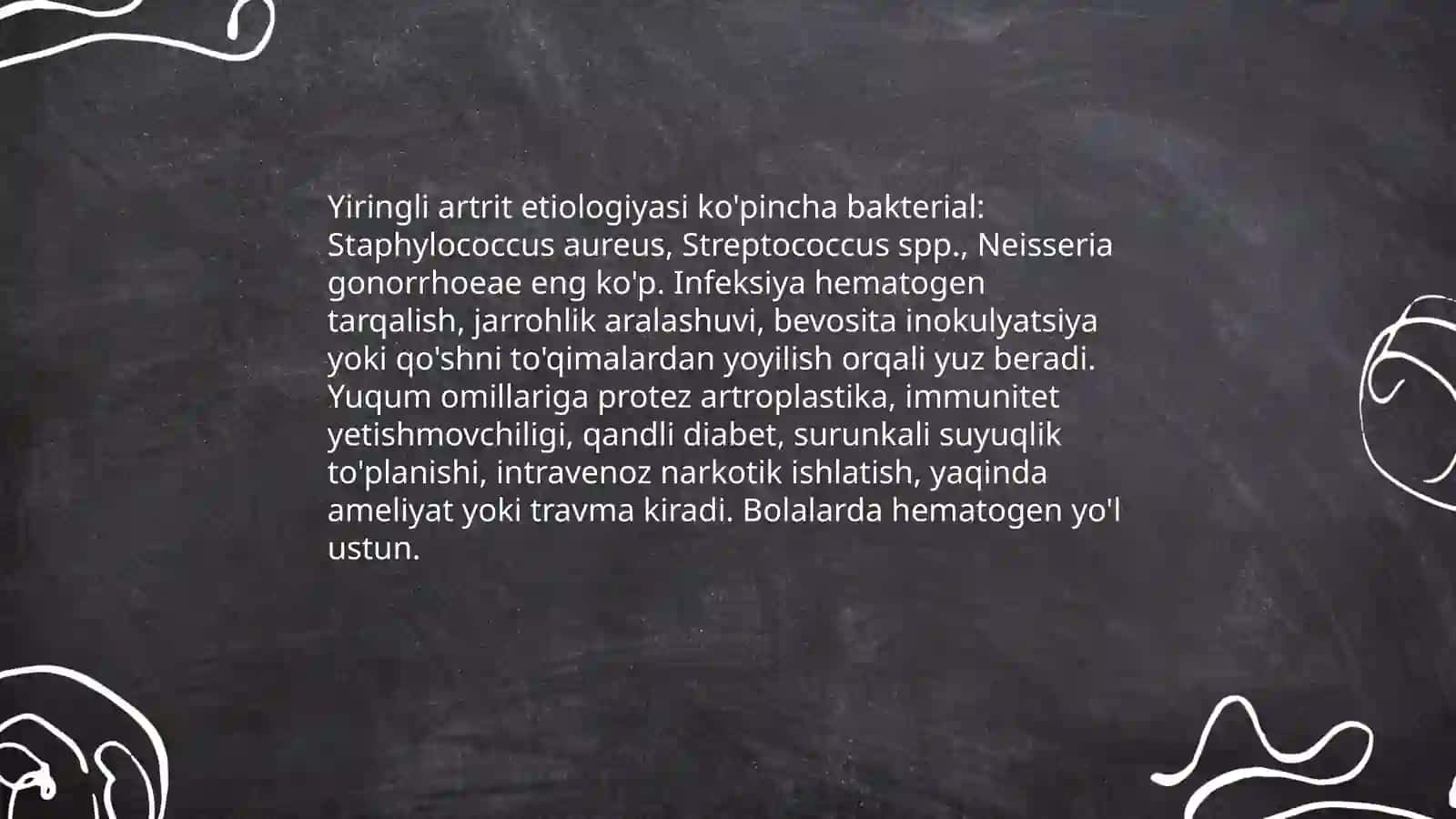 Osteomiyelit va yiringli artrit: etiologiyasi, patogenezi Kaft flegmonasi, panaritsiy etiologiyasi va patogenezi 4