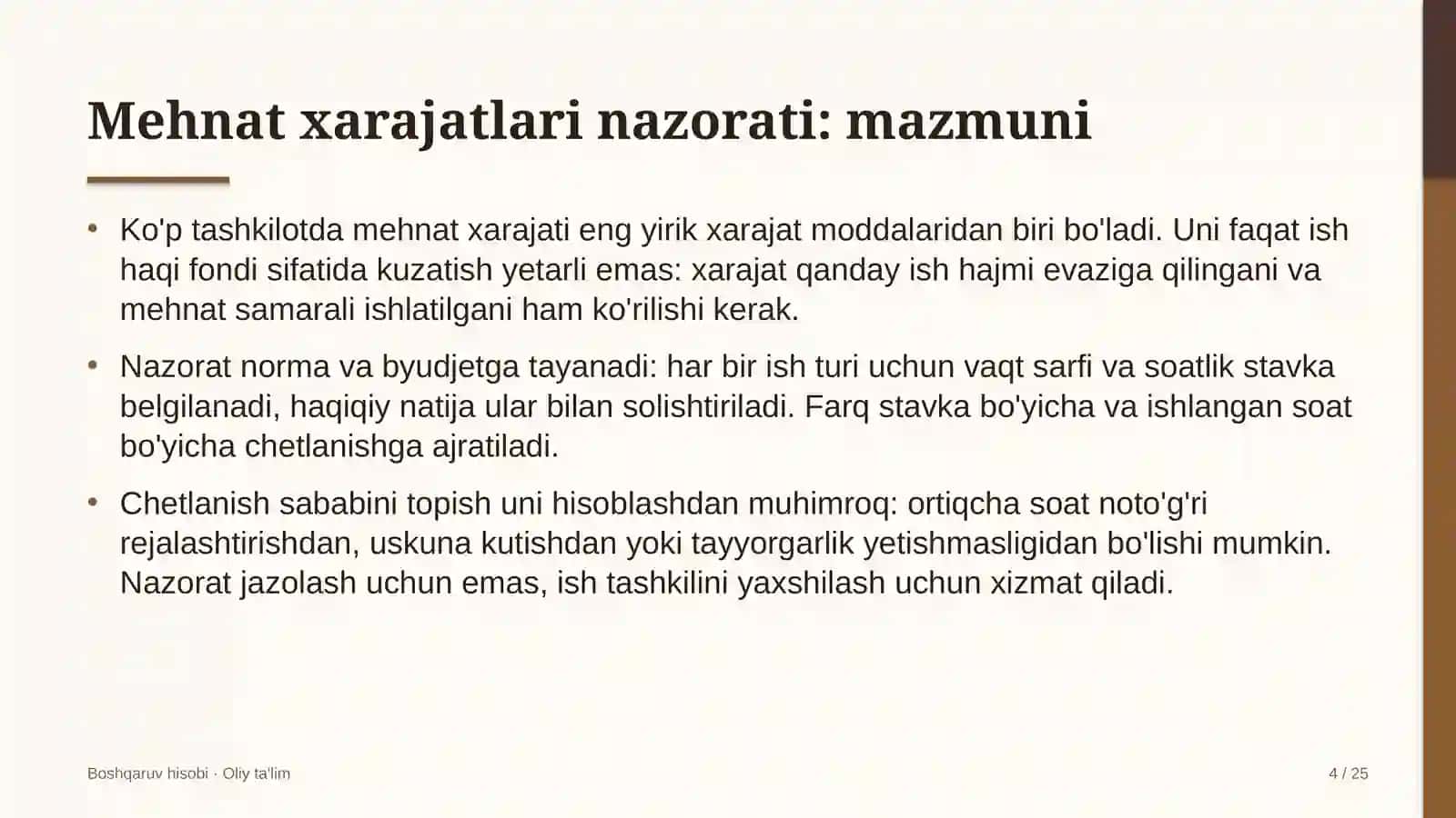 echkichilikda mehnat xarajatlarini nazorat qilish 3868 4