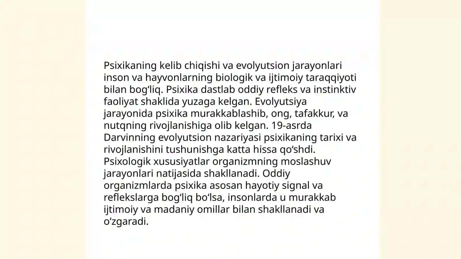Psixikaning filogenetik taraqqiyoti taqdimot 4