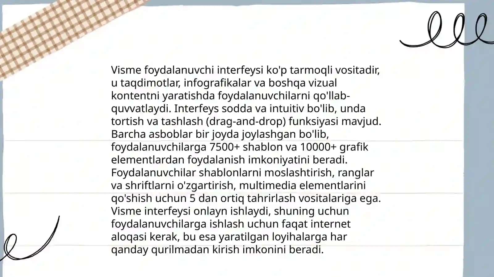Visme dasturdan foydalanish Abduraxmonova Nilufar 4