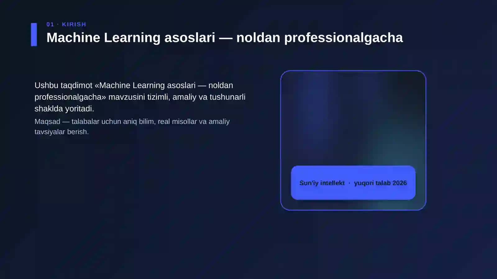 Machine Learning asoslari — noldan professionalgacha 4