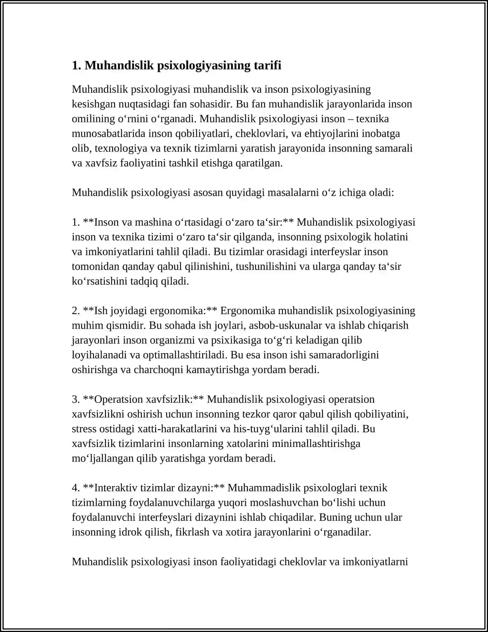 MUHANDISLIK PSIXOLOGIYASI 4