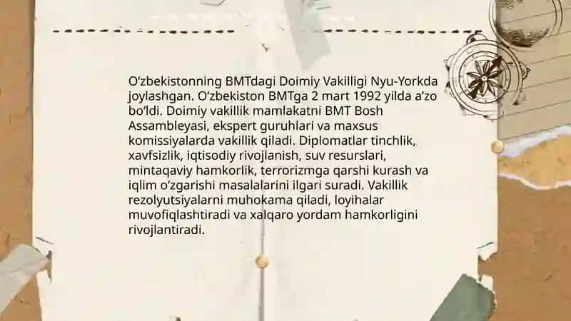 Oʻzbekistonning BMT bilan hamkorlik aloqalari 4