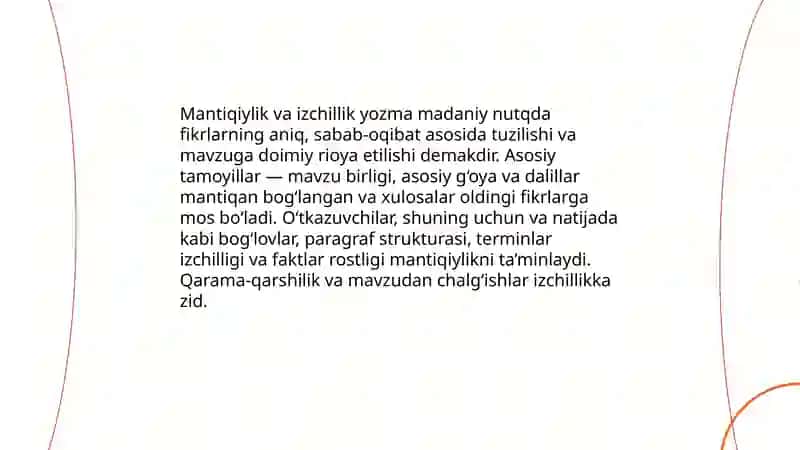 Yozma madaniy nutqning asosiy kommunikativ sifatlari 4