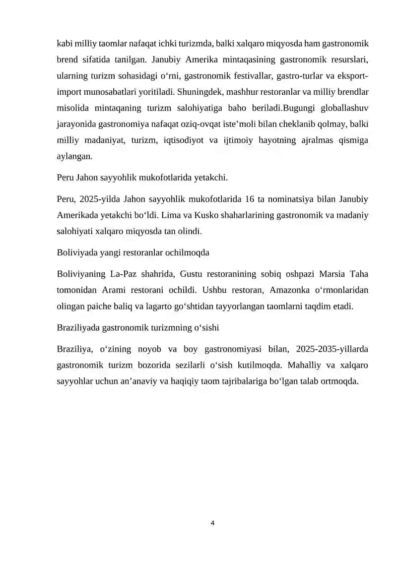 Janubiy amerika gastronomik holati 4
