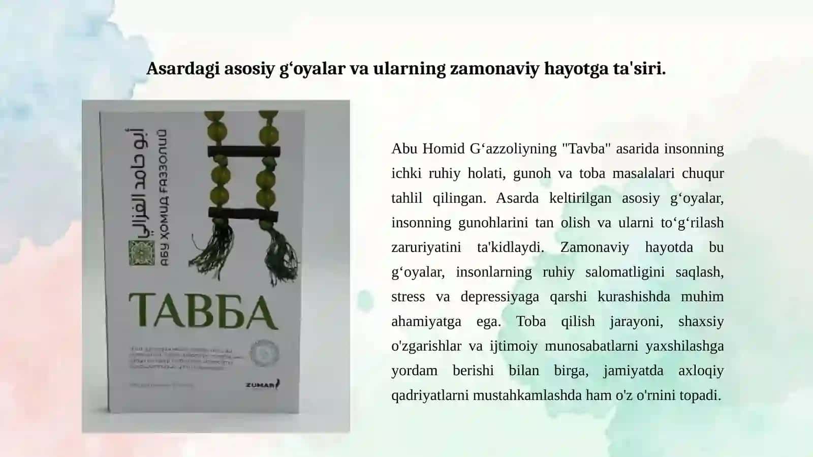 ABU HOMID GʻAZZOLIYNING  TAVBA asari 4