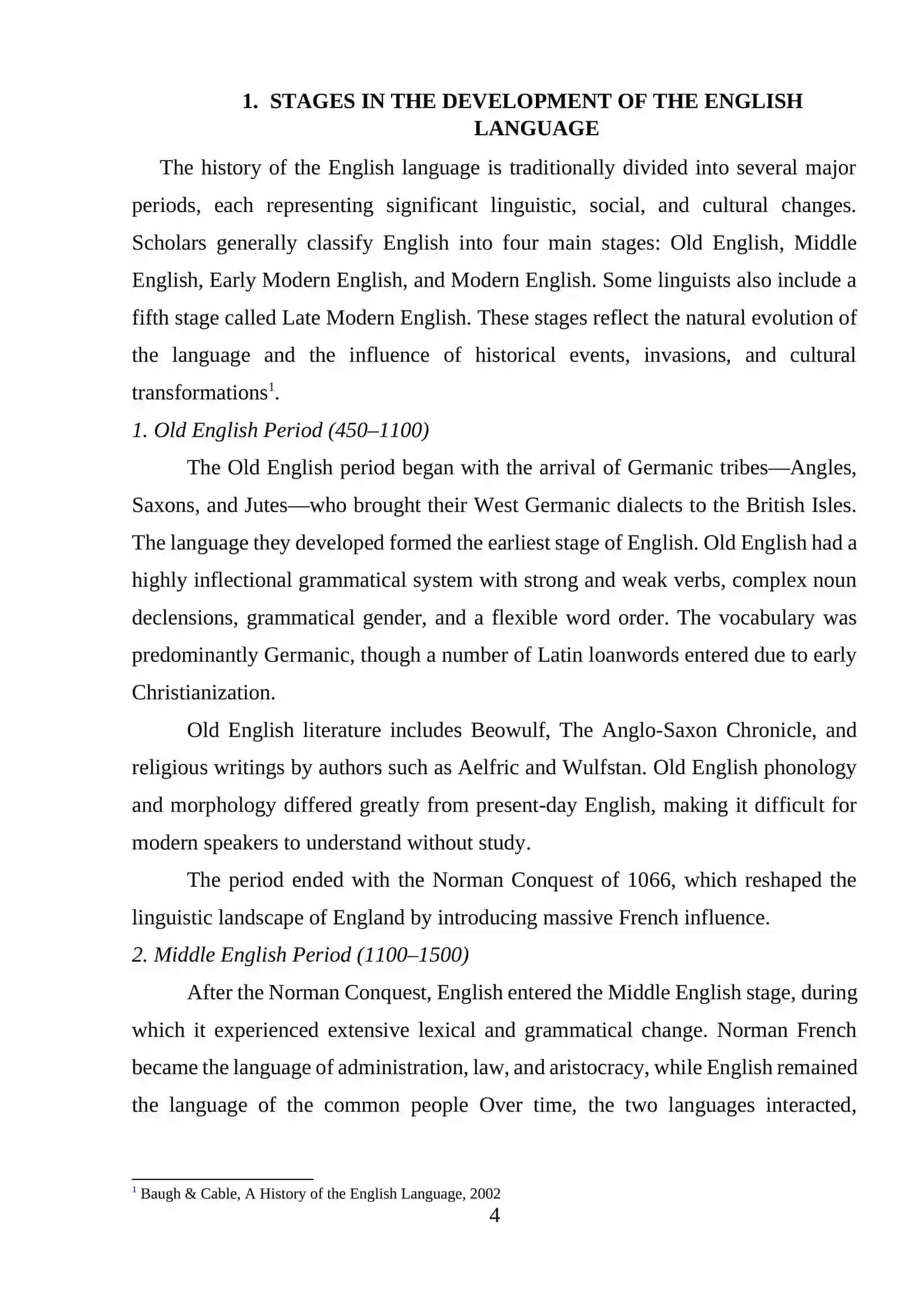 Shakespeare’s language as a reflection of the transitional period 4
