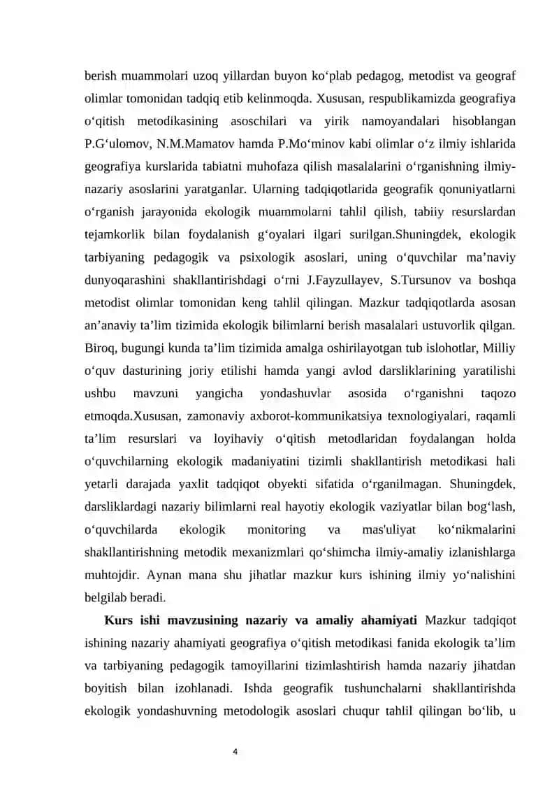 Geografiya fanida ekologik tarbiyani shakllantirish 4