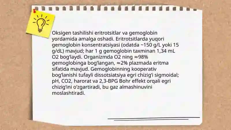 Toʻqimalarda gaz almashinuvi 4