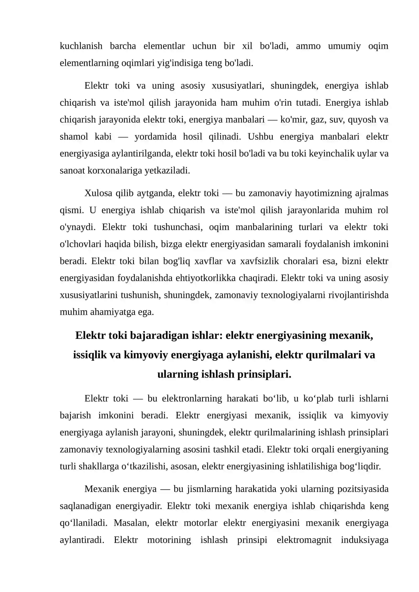 Elektr toki bajargan ishi. 4