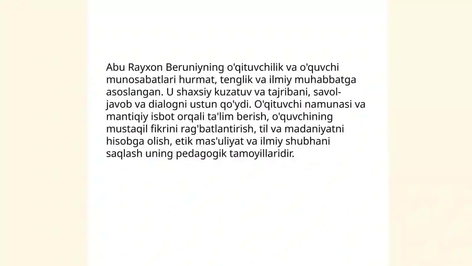 Abu Rayxon Beruniyning pedagogik qarashlari 4