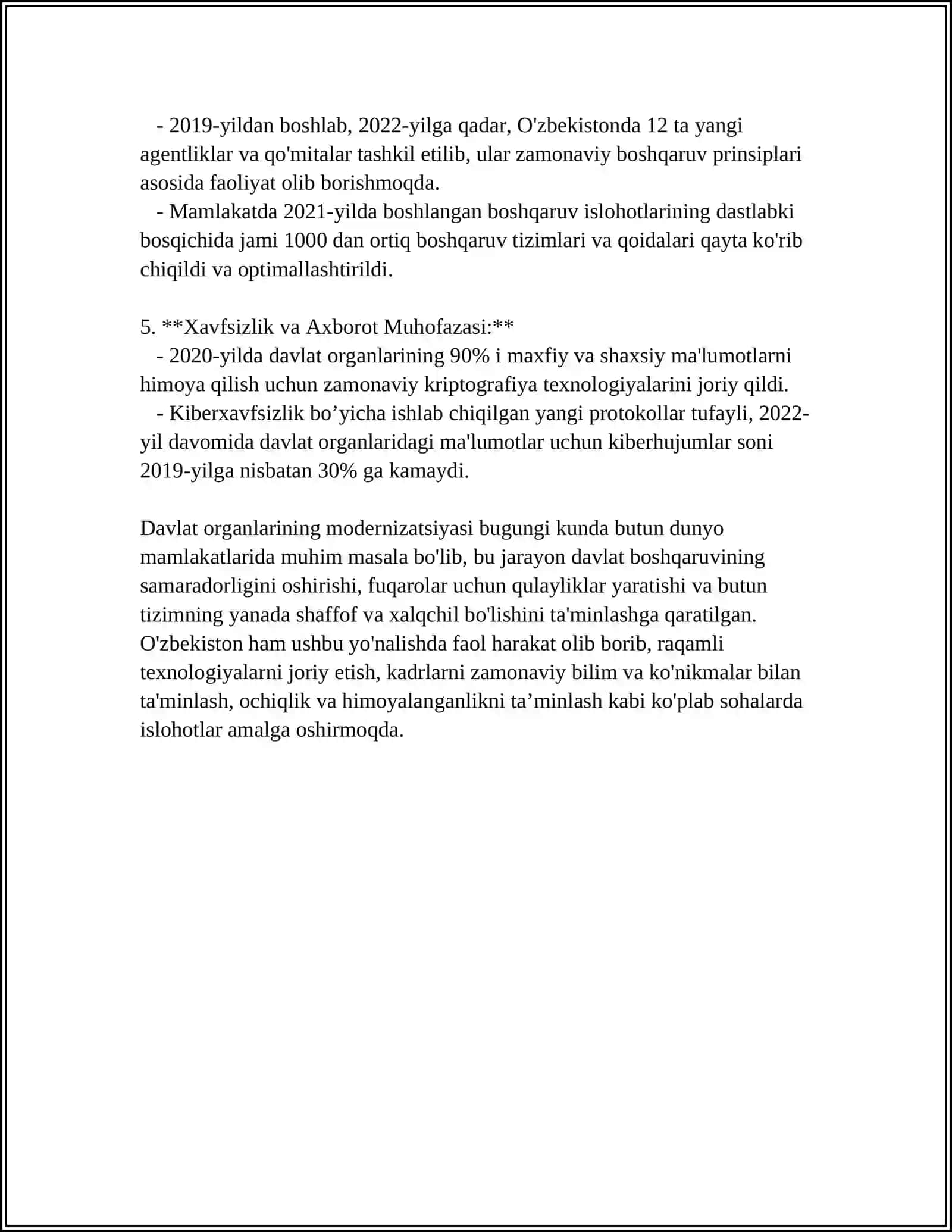 Davlat organlarining modernizatsiyasi 4