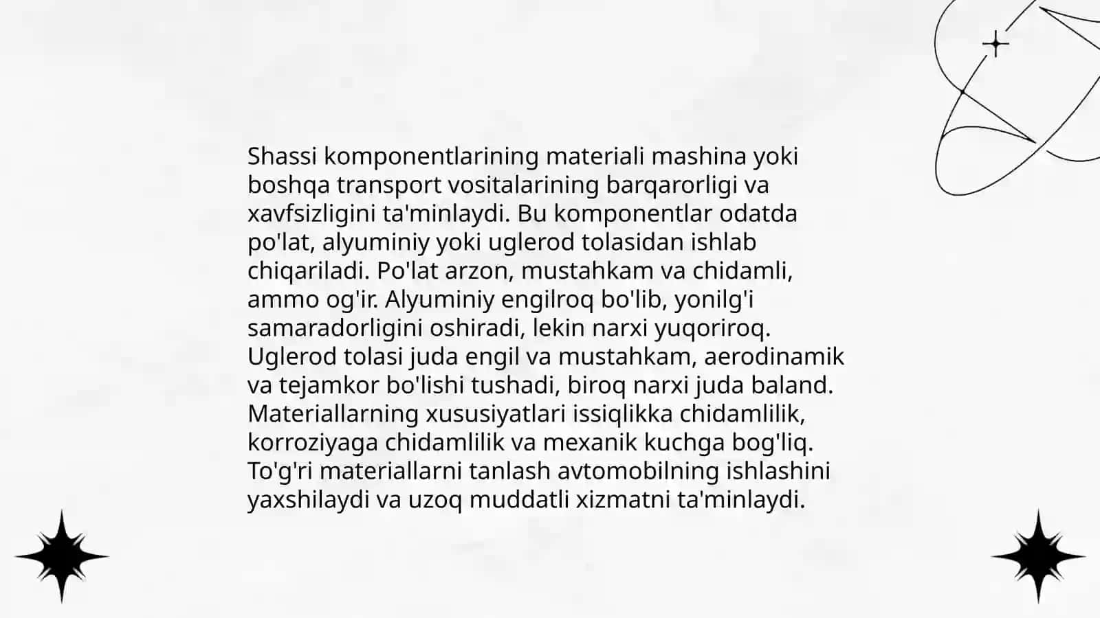 Yengil avtomobillarni shassi qismini kampanent sinovlari 4
