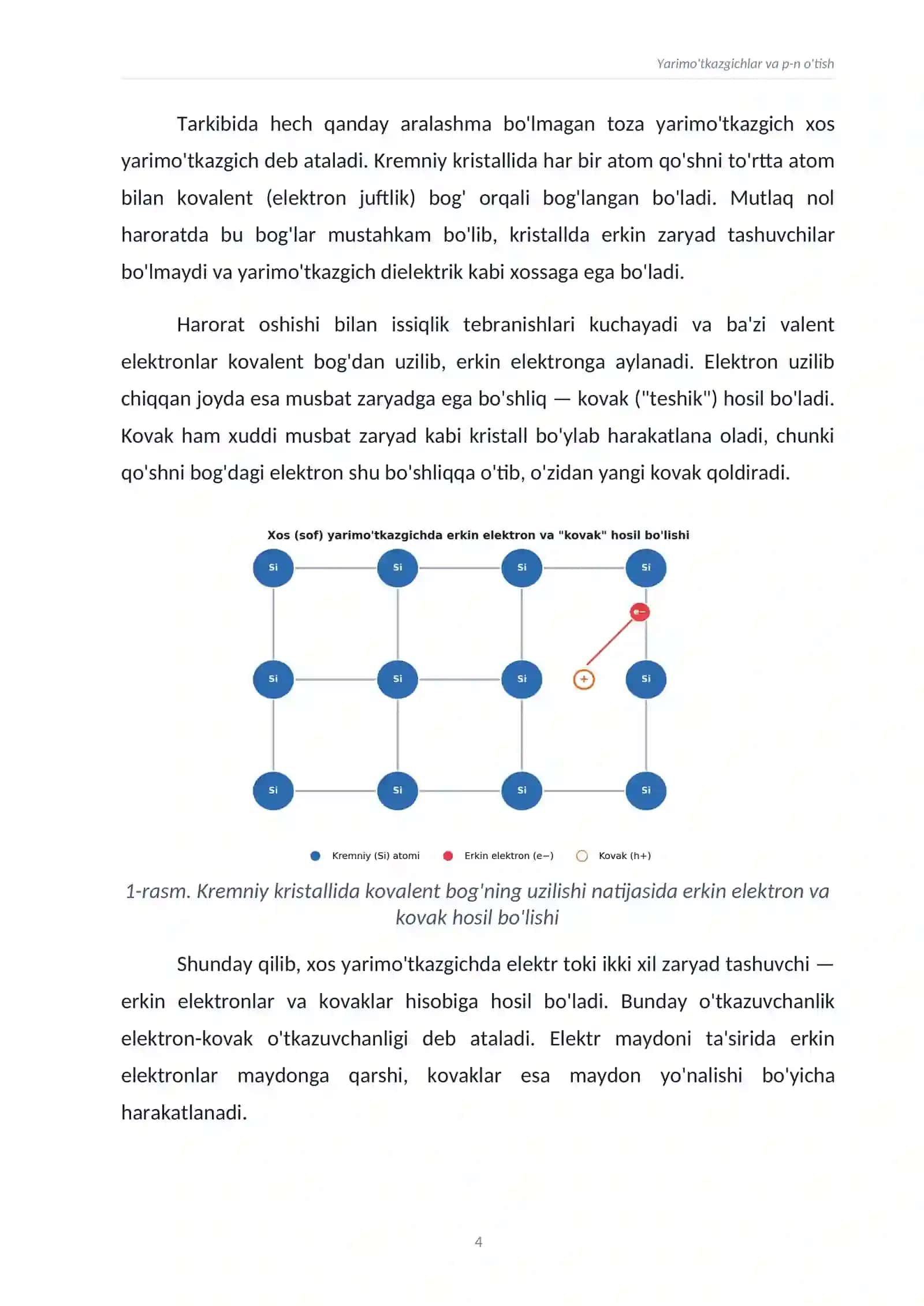 REFERAT. Mavzu: Yarimo'tkazgichlar va p-n o'tish 4