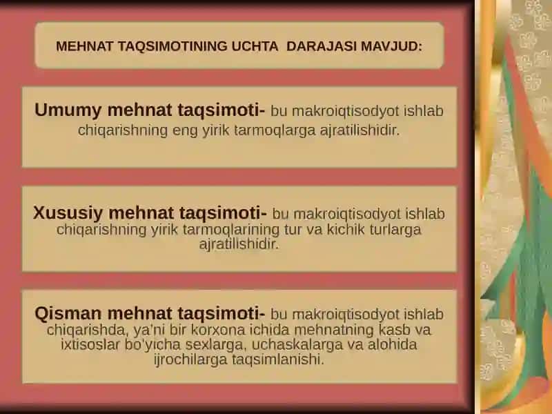 Mehnat Taqsimoti 4