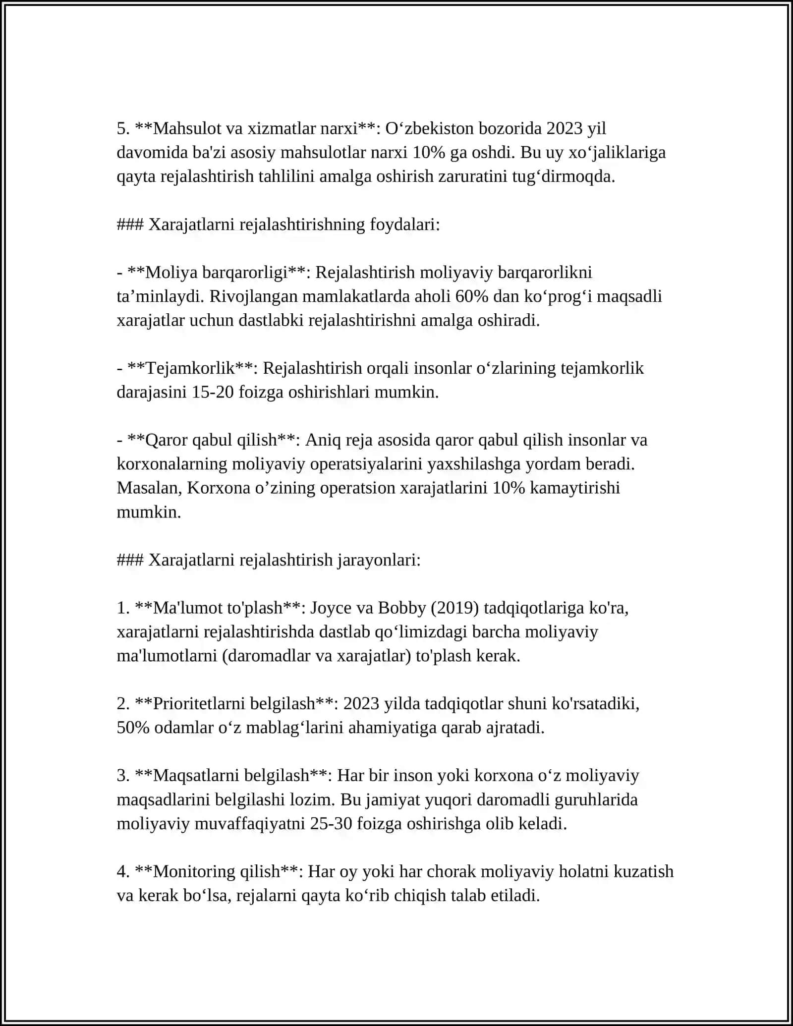 LOYHA XARAJATLARINI BOSHQARISH 4