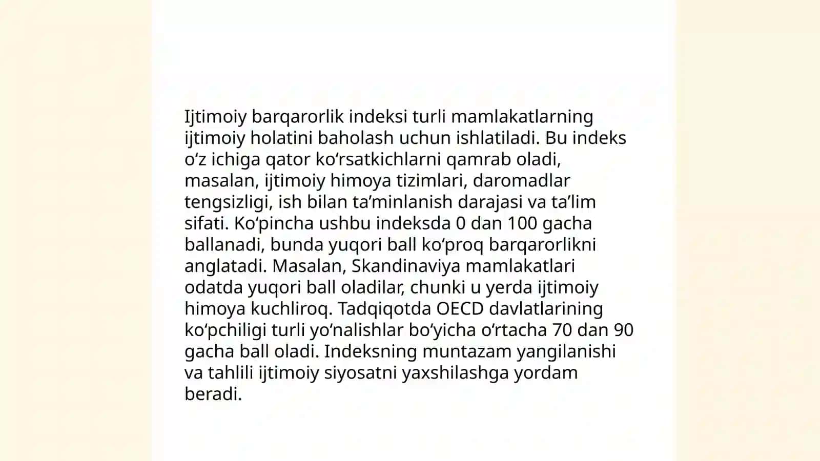 Yangi O'zbekistonning iqtisodiy rivojlanish reytingi 4