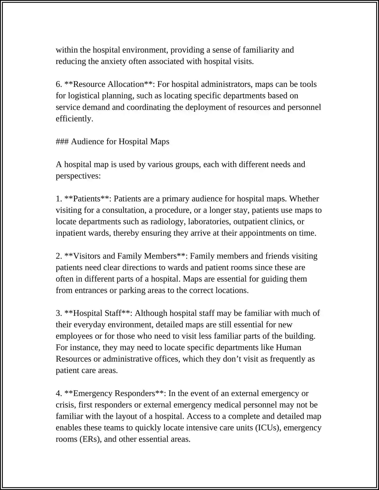 CREATE A HOSPITAL MAP 4