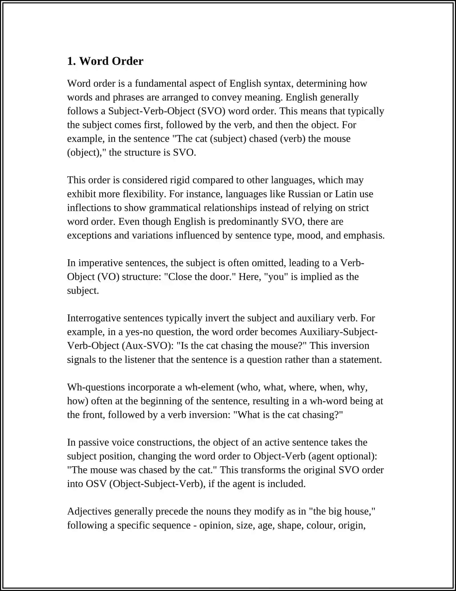 COMPARISON WITH THE SYSTEM OF ONE'S NATIVE LANGUAGE 4