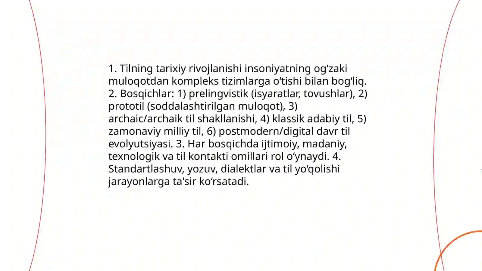 Tillarning shakllanishi va rivojlanishi 4