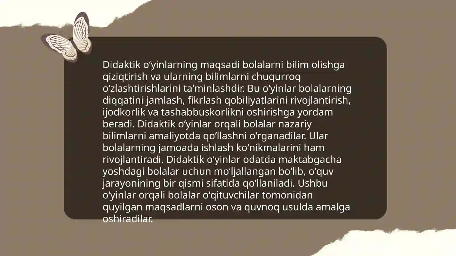Didaktik oʻyin turlari 4