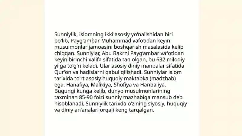 Islomdagi mazhablar tarixi 4