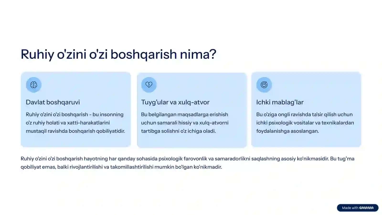 Relaksasiya samarali o'zini o'zi boshqarish omili sifatida 4
