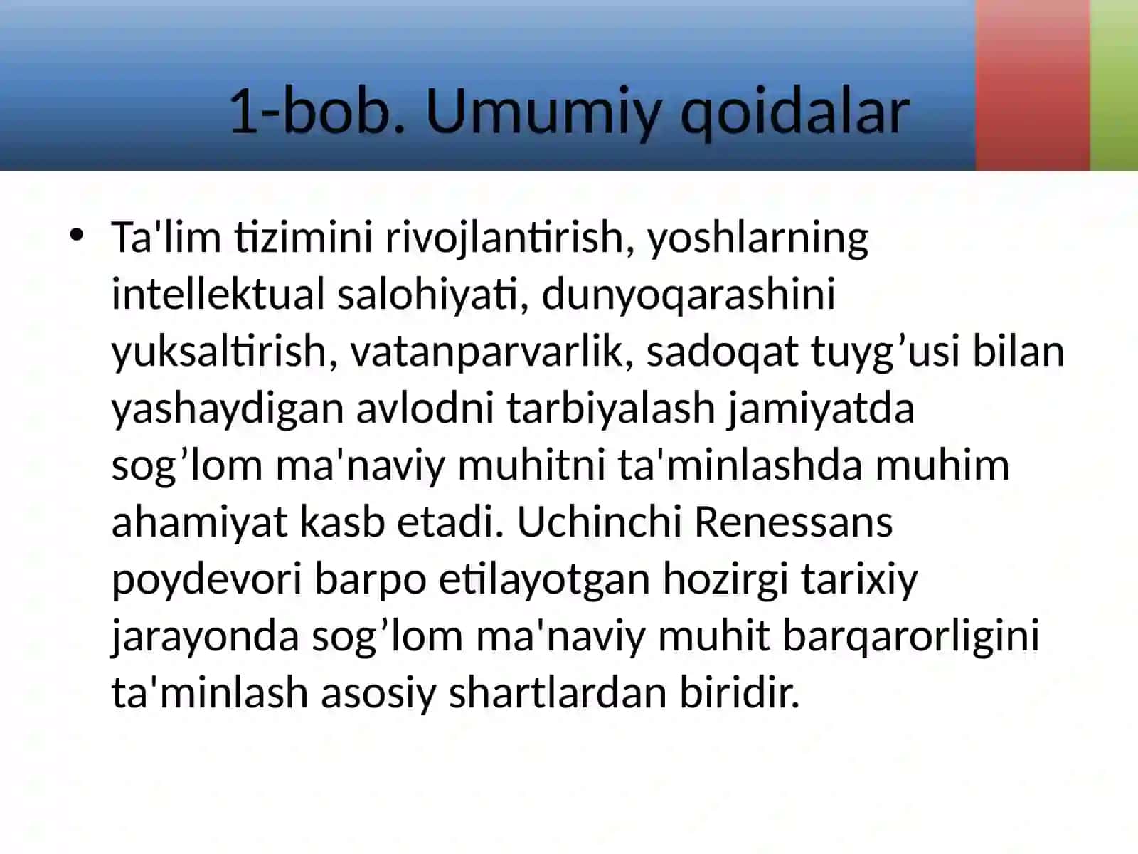 Uchinchi Renessans – Yangi O’zbekiston taraqqiyotining tamal toshi 4