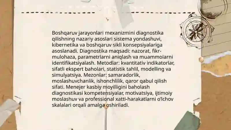 Boshqaruv jarayonlari mexanizimi diagnostikasi 4