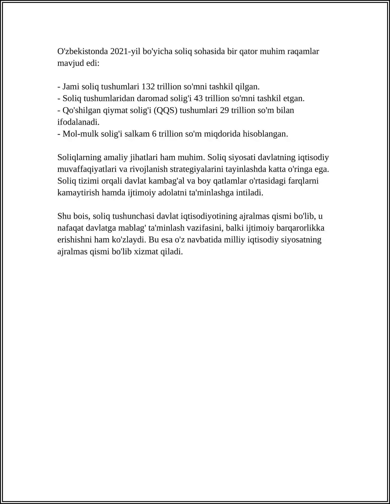 AYALANMADAN OLINADIGAN SOLIQ 4