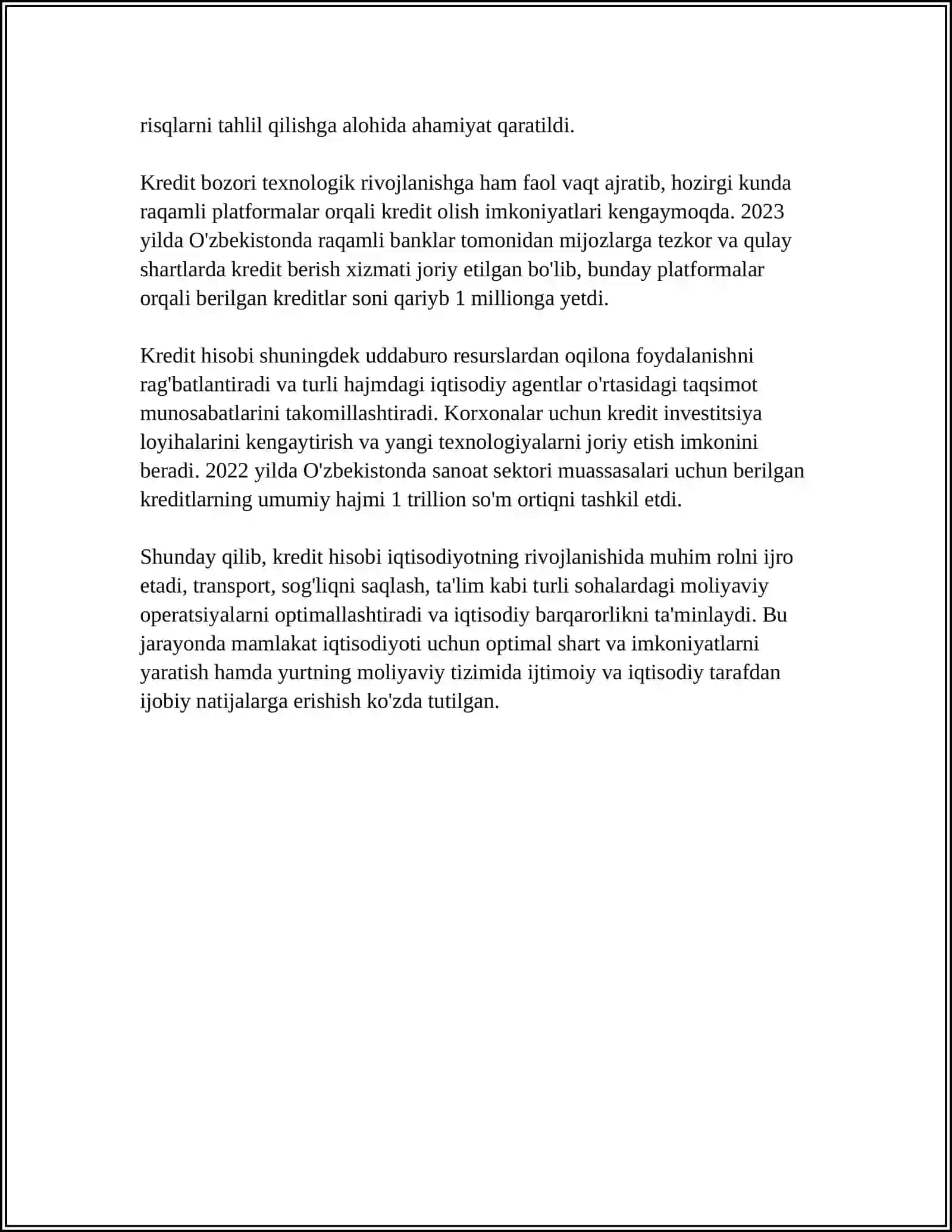 KRIDIT XISOBI 4