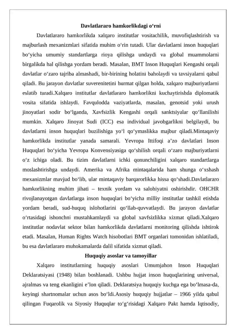 Inson huquqi bo‘yicha xalqaro institutlar 4
