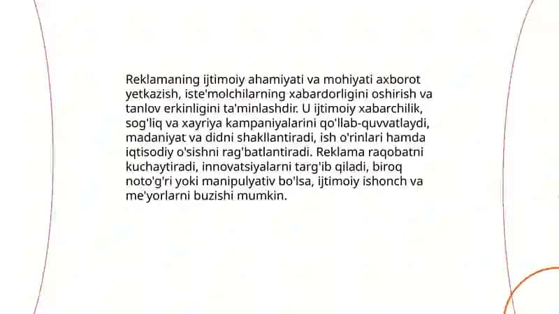 Reklamaning ijtimoiy mazmuni- mohiyati 4