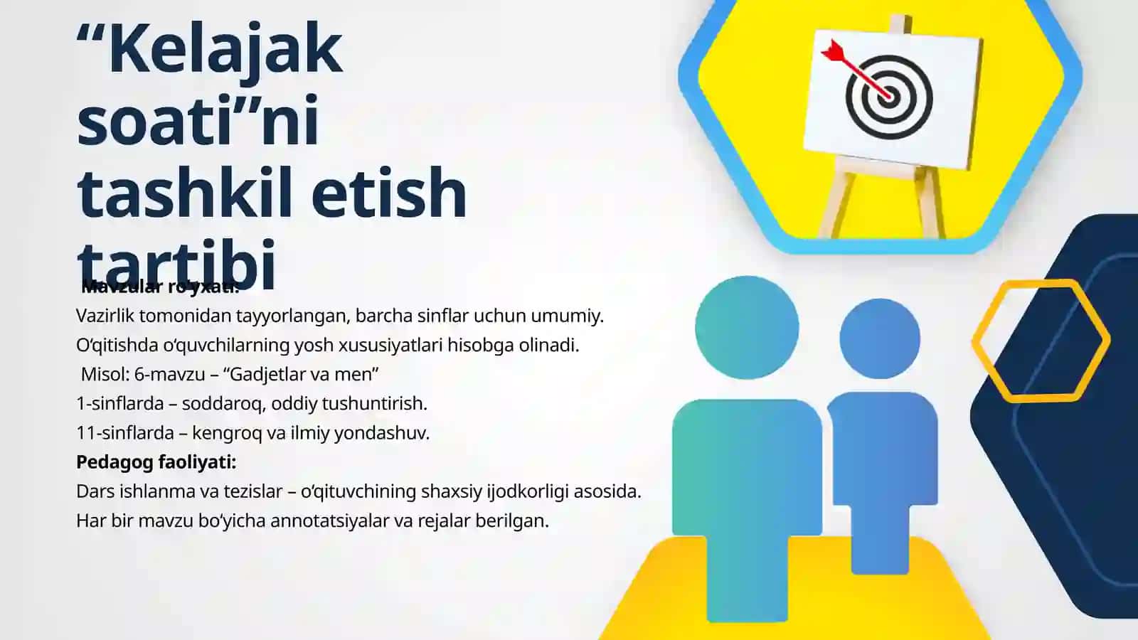 KELAJAK SOATI DARSLARINI TASHKIL ETISH 4