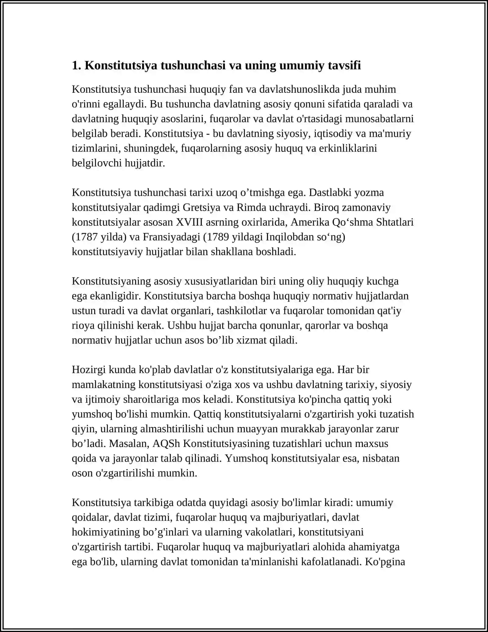 Oʻzbekiston Respublikasi Konstitutsiyasi 4