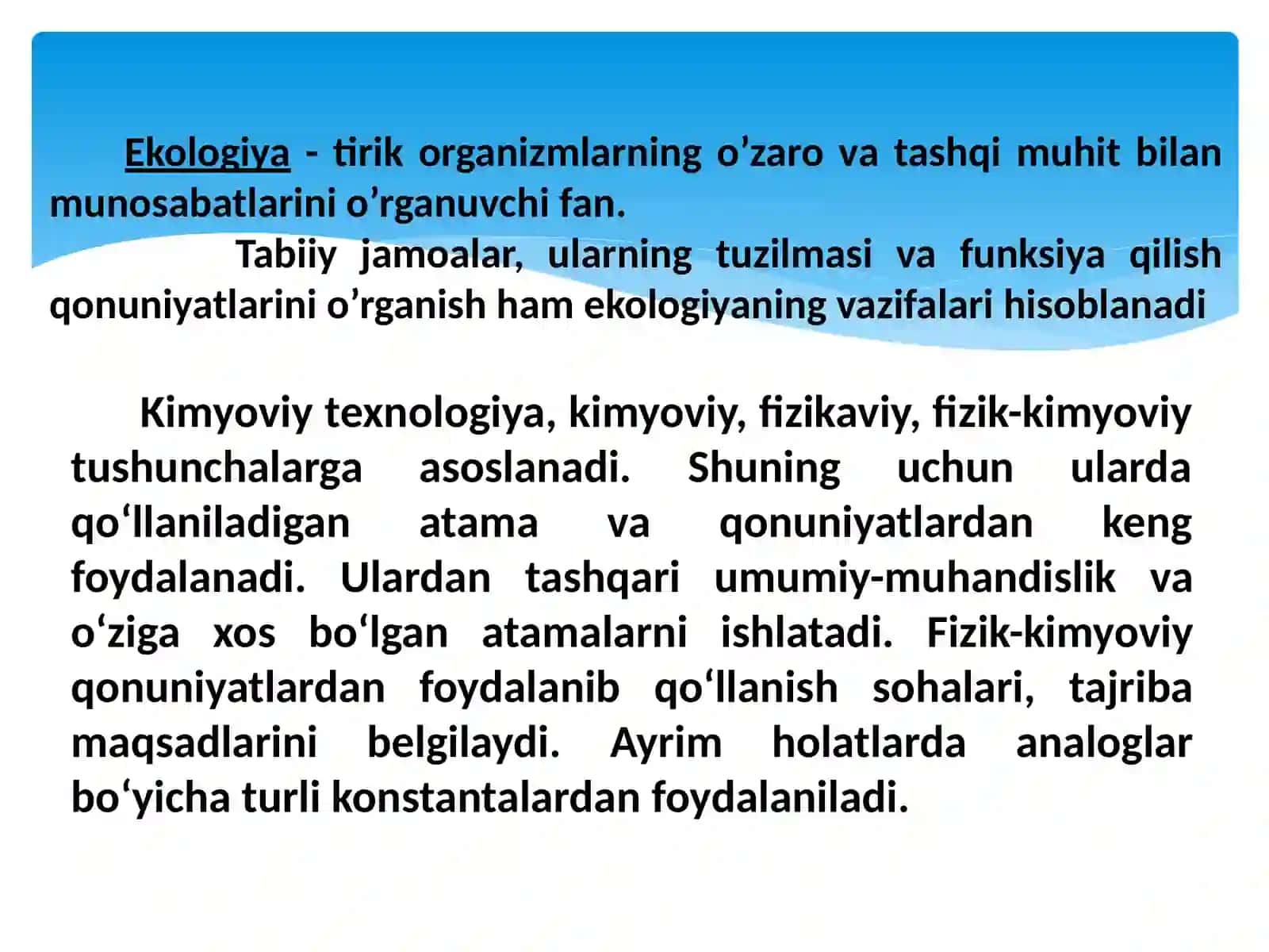 Kimyoviy texnologiya va ekalogiya 4