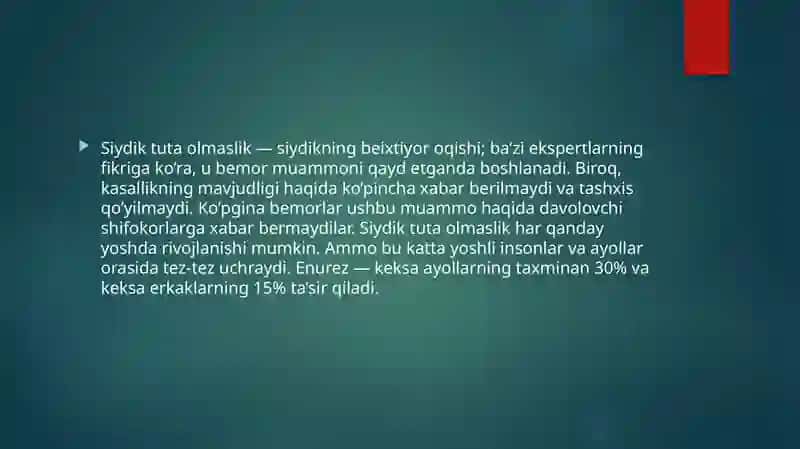 Siydiktutaolmaslik 4