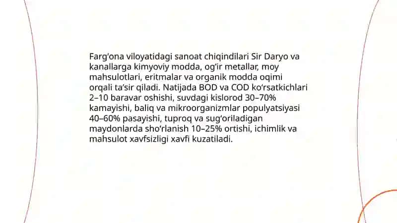 Fargʻona viloyatidagi sanoat korxonalarining ekologiyaga ta'siri 4