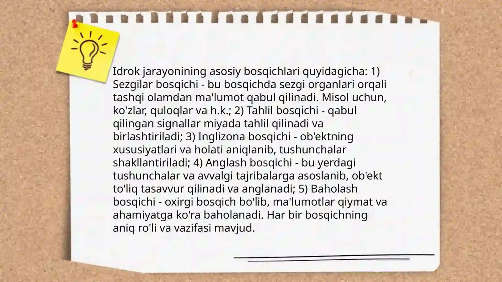 Idrok haqida tushuncha va uning xususiyatlari 4