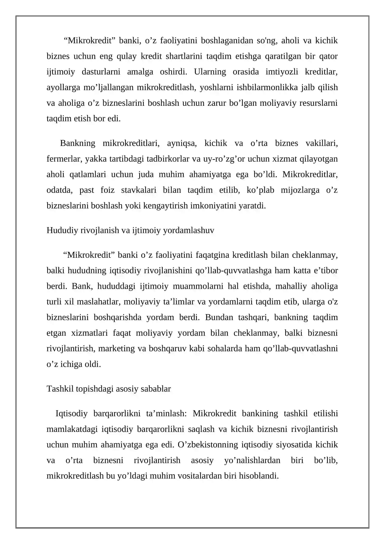 “ Mikrokredit” banki hisobot 4