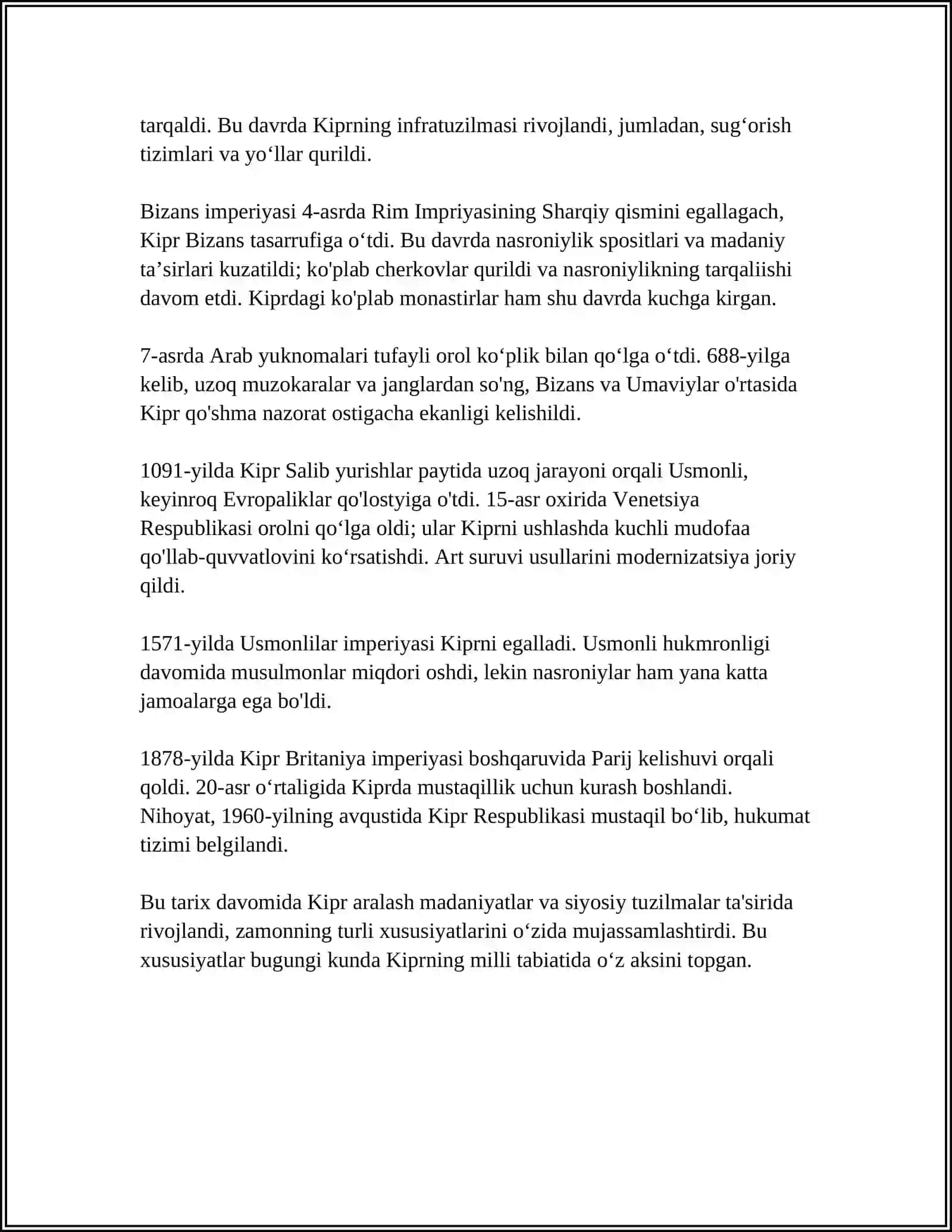 MUSTAQIL ISH Mavzu: KIPR RESPUBLIKASI 4