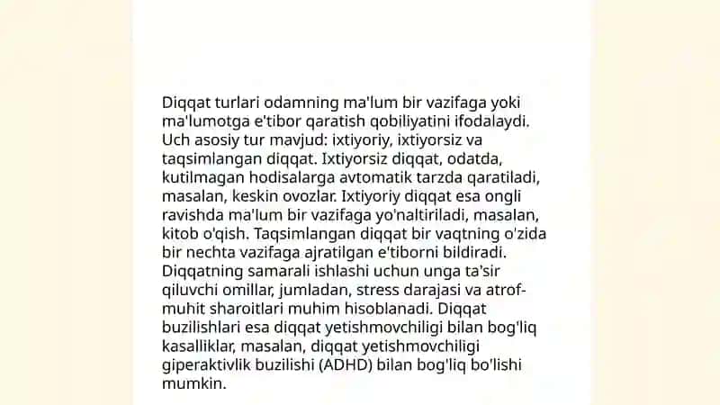 Diqqat va uning turlari 4